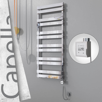 Radiva - Capella Elektrikli Paslanmaz Çelik Havlupan 600x1530 Ayna Polisaj (KTX3 Termostat) 600W Spiral Kablolu