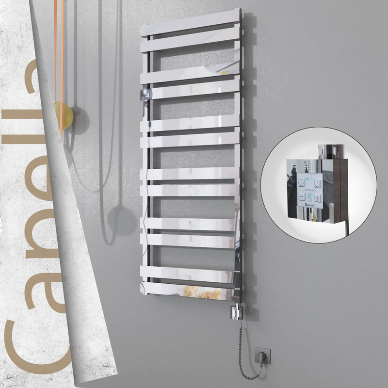 CAPELLA Elektrikli Paslanmaz Çelik Havlupan 600x1530 Ayna Polisaj (KTX4 Termostat) 600W Spiral Kablolu