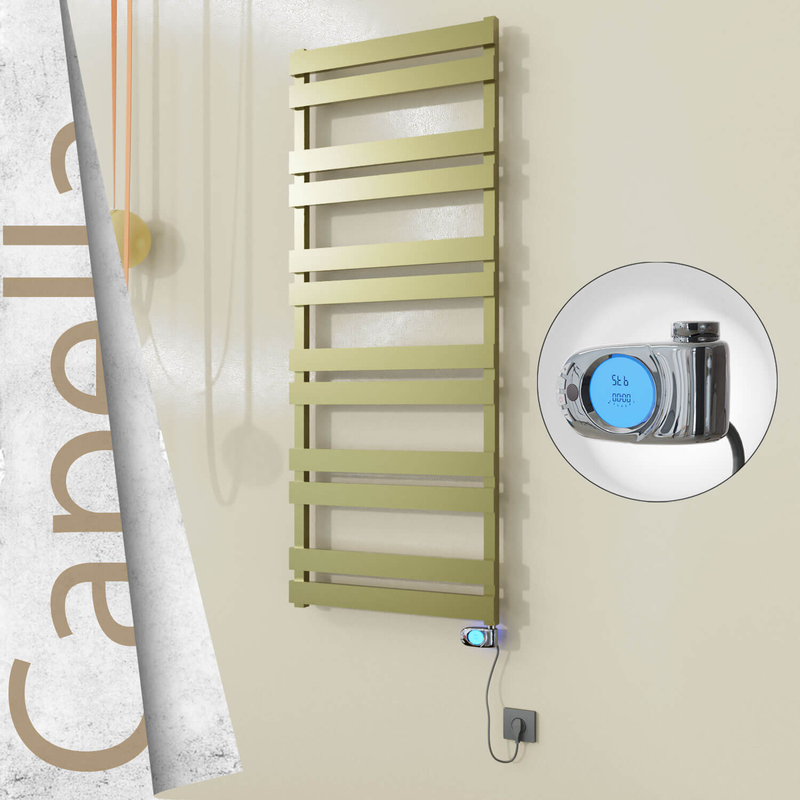 CAPELLA Elektrikli Paslanmaz Çelik Havlupan 600x1530 Ayna Polisaj (Musa Termostat) 600W