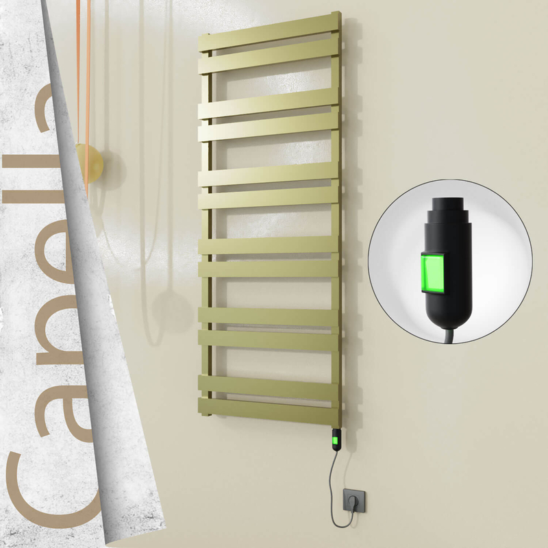 CAPELLA Elektrikli Paslanmaz Çelik Havlupan 600x1530 Ayna Polisaj (Thesis Termostat) 600W