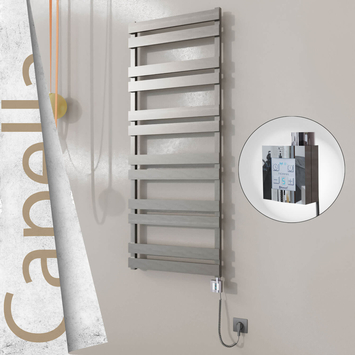 Radiva - Capella Elektrikli Paslanmaz Çelik Havlupan 600x1530 Satin Polisaj (KTX4 Termostat) 600W Spiral Kablolu