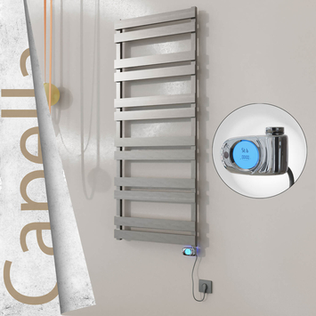 Radiva - Capella Elektrikli Paslanmaz Çelik Havlupan 600x1530 Satin Polisaj (Musa Termostat) 600W