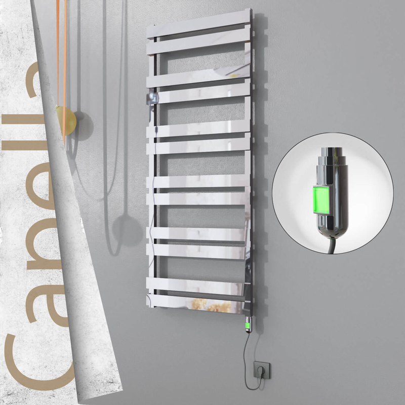 CAPELLA Elektrikli Paslanmaz Çelik Havlupan 600x1530 Satine Altın (On/Off Düğmeli) 600W