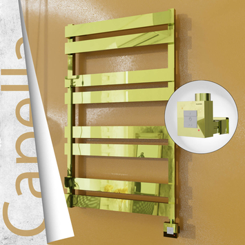 Radiva - Capella Elektrikli Paslanmaz Çelik Havlupan 600x990 Altın (KTX1 Termostat) 300W