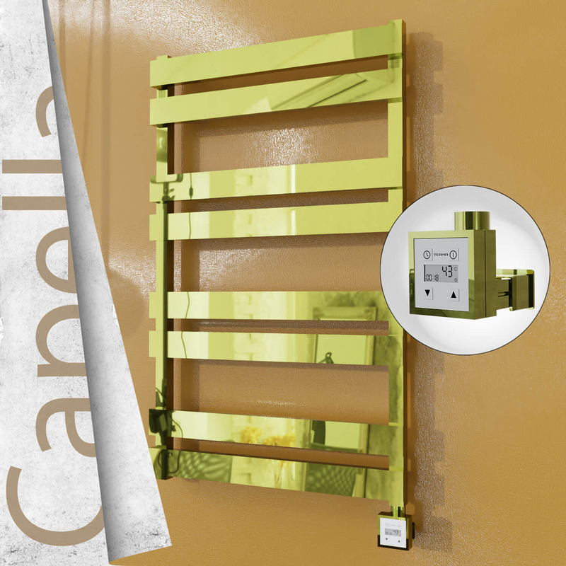 CAPELLA Elektrikli Paslanmaz Çelik Havlupan 600x990 Altın (KTX3 Termostat) 300W