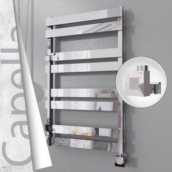 Radiva - Capella Elektrikli Paslanmaz Çelik Havlupan 600x990 Ayna Polisaj (KTX1 Termostat) 300W