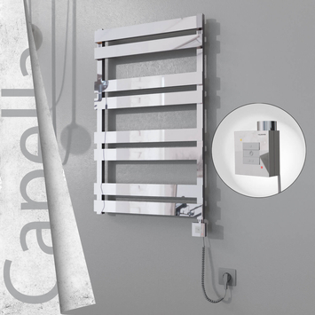 Radiva - Capella Elektrikli Paslanmaz Çelik Havlupan 600x990 Ayna Polisaj (KTX1 Termostat) 300W Spiral Kablolu