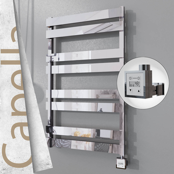 Radiva - Capella Elektrikli Paslanmaz Çelik Havlupan 600x990 Ayna Polisaj (KTX3 Termostat) 300W
