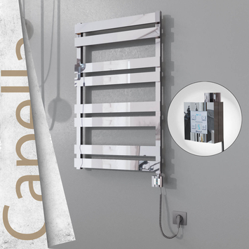 Radiva - Capella Elektrikli Paslanmaz Çelik Havlupan 600x990 Ayna Polisaj (KTX4 Termostat) 300W Spiral Kablolu