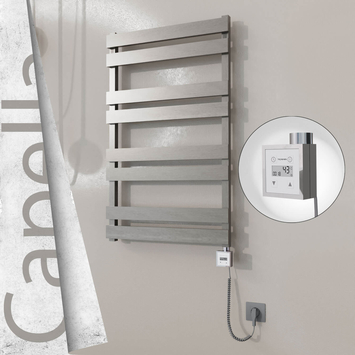 Radiva - Capella Elektrikli Paslanmaz Çelik Havlupan 600x990 Satin Polisaj (KTX3 Termostat) 300W Spiral Kablolu