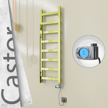 Radiva - Castor Elektrikli Paslanmaz Çelik Havlupan 400x1300 Altın (Musa Termostat) 300W