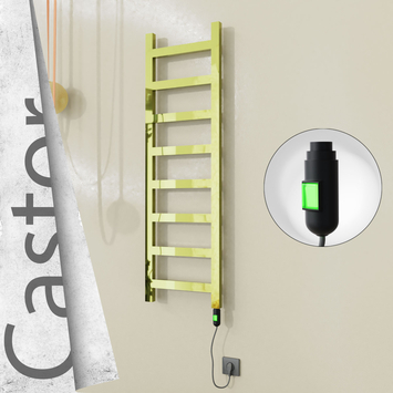Radiva - Castor Elektrikli Paslanmaz Çelik Havlupan 400x1300 Altın (On/Off Düğmeli) 300W