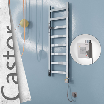 Radiva - Castor Elektrikli Paslanmaz Çelik Havlupan 400x1300 Ayna Polisaj (KTX1 Termostat) 300W Spiral Kablolu