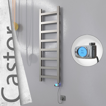 Radiva - Castor Elektrikli Paslanmaz Çelik Havlupan 400x1300 Satin Polisaj (Musa Termostat) 300W