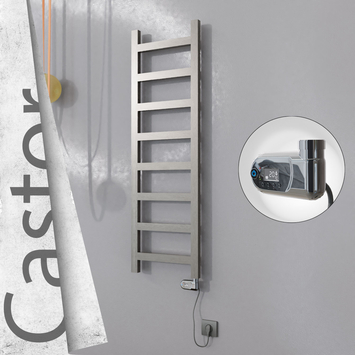 Radiva - Castor Elektrikli Paslanmaz Çelik Havlupan 400x1300 Satin Polisaj (Thesis Termostat) 300W