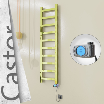 Radiva - Castor Elektrikli Paslanmaz Çelik Havlupan 400x1620 Altın (Musa Termostat) 300W