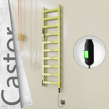 Radiva - Castor Elektrikli Paslanmaz Çelik Havlupan 400x1620 Altın (On/Off Düğmeli) 300W