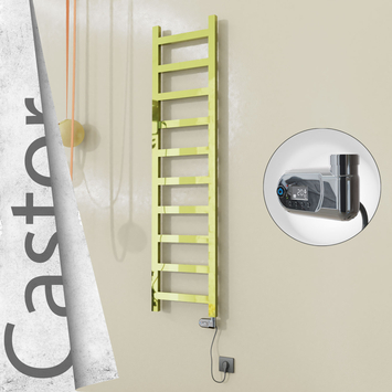 Radiva - Castor Elektrikli Paslanmaz Çelik Havlupan 400x1620 Altın (Thesis Termostat) 300W