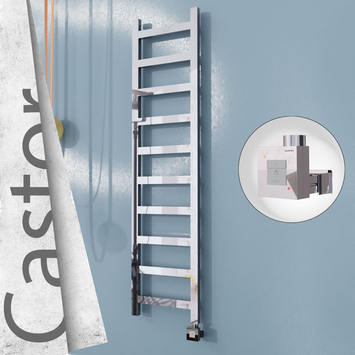 Radiva - Castor Elektrikli Paslanmaz Çelik Havlupan 400x1620 Ayna Polisaj (KTX1 Termostat) 300W