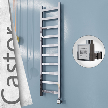 Radiva - Castor Elektrikli Paslanmaz Çelik Havlupan 400x1620 Ayna Polisaj (KTX3 Termostat) 300W