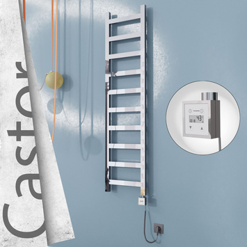 - CASTOR Elektrikli Paslanmaz Çelik Havlupan 400x1620 Ayna Polisaj (KTX3 Termostat) 300W Spiral Kablolu  - CASTOR Elektrikli Paslanmaz Çelik Havlupan 400x1620 Ayna Polisaj (KTX3 Termostat) 300W Spiral Kablolu