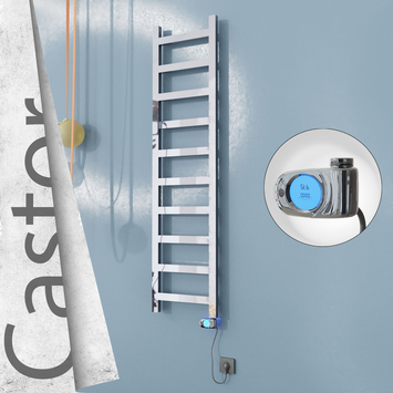 Radiva - Castor Elektrikli Paslanmaz Çelik Havlupan 400x1620 Ayna Polisaj (Musa Termostat) 300W