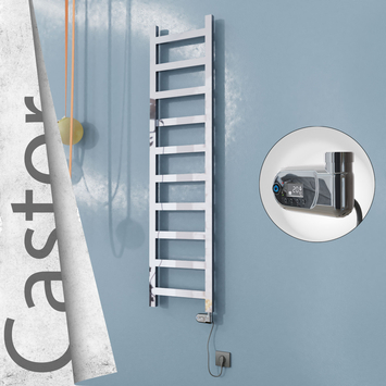 Radiva - Castor Elektrikli Paslanmaz Çelik Havlupan 400x1620 Ayna Polisaj (Thesis Termostat) 300W
