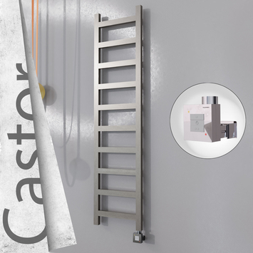 Radiva - Castor Elektrikli Paslanmaz Çelik Havlupan 400x1620 Satin Polisaj (KTX1 Termostat) 300W
