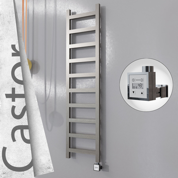 Radiva - Castor Elektrikli Paslanmaz Çelik Havlupan 400x1620 Satin Polisaj (KTX3 Termostat) 300W