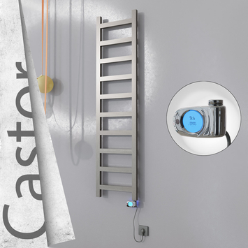 Radiva - Castor Elektrikli Paslanmaz Çelik Havlupan 400x1620 Satin Polisaj (Musa Termostat) 300W