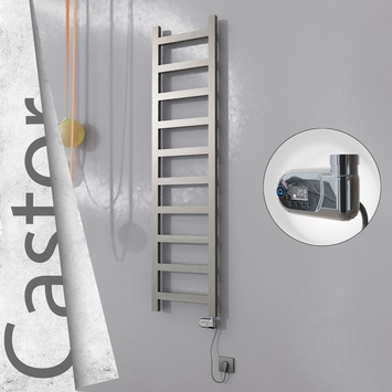 Radiva - Castor Elektrikli Paslanmaz Çelik Havlupan 400x1620 Satin Polisaj (Thesis Termostat) 300W