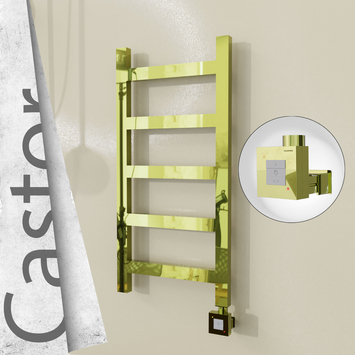 Radiva - Castor Elektrikli Paslanmaz Çelik Havlupan 400x820 Altın (KTX1 Termostat) 200W
