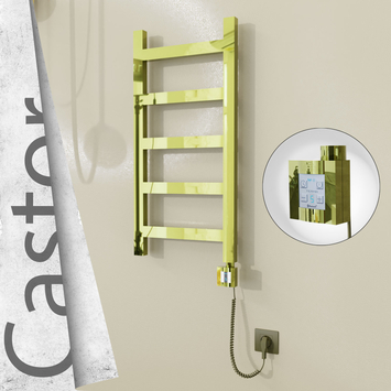 - CASTOR Elektrikli Paslanmaz Çelik Havlupan 400x820 Altın (KTX4 Termostat) 200W Spiral Kablolu  - CASTOR Elektrikli Paslanmaz Çelik Havlupan 400x820 Altın (KTX4 Termostat) 200W Spiral Kablolu