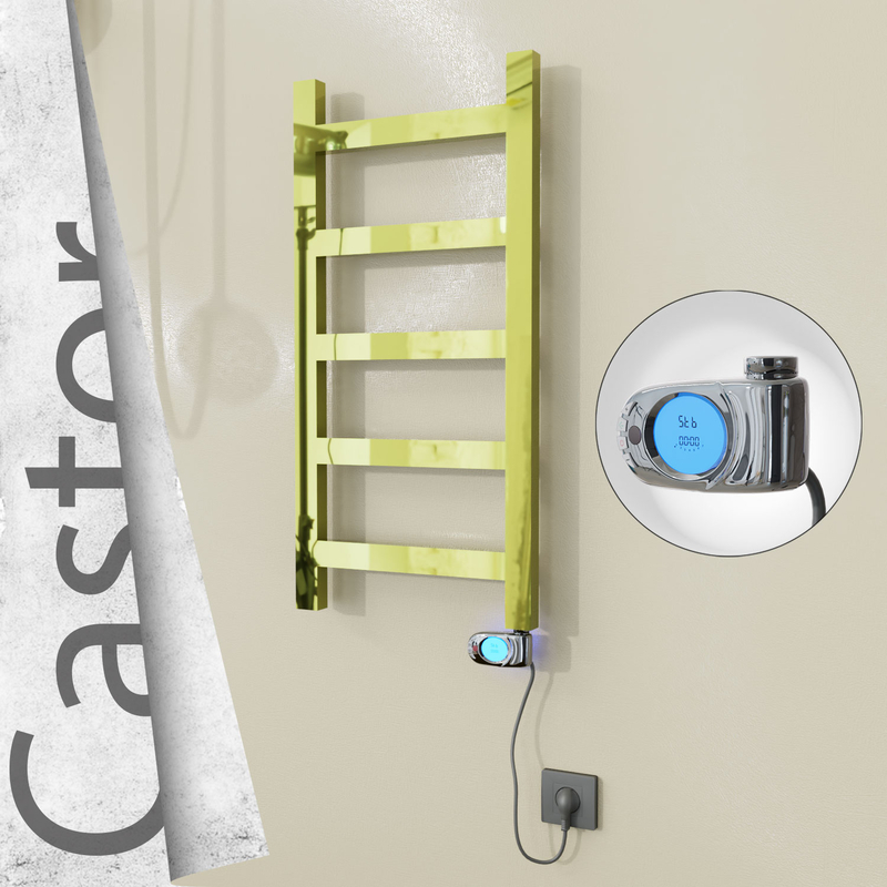 CASTOR Elektrikli Paslanmaz Çelik Havlupan 400x820 Altın (Musa Termostat) 200W