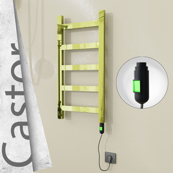 Radiva - Castor Elektrikli Paslanmaz Çelik Havlupan 400x820 Altın (On/Off Düğmeli) 200W