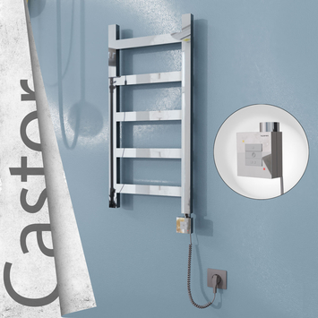 Radiva - Castor Elektrikli Paslanmaz Çelik Havlupan 400x820 Ayna Polisaj (KTX1 Termostat) 200W Spiral Kablolu