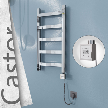 Radiva - Castor Elektrikli Paslanmaz Çelik Havlupan 400x820 Ayna Polisaj (KTX3 Termostat) 200W Spiral Kablolu