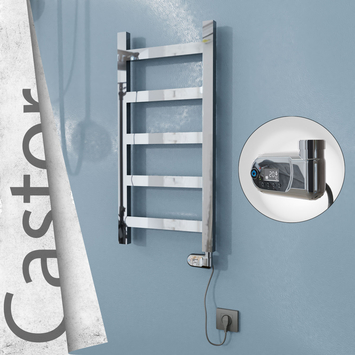 Radiva - Castor Elektrikli Paslanmaz Çelik Havlupan 400x820 Ayna Polisaj (Thesis Termostat) 200W