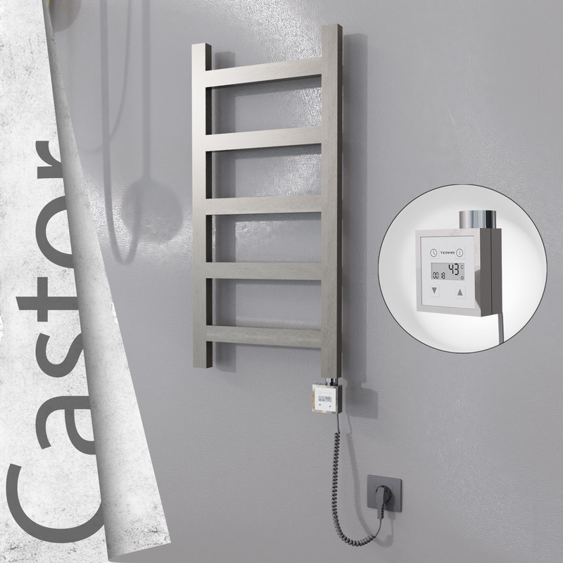 CASTOR Elektrikli Paslanmaz Çelik Havlupan 400x820 Satin Polisaj (KTX3 Termostat) 200W Spiral Kablolu