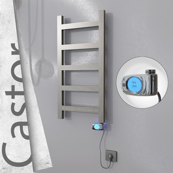 Radiva - Castor Elektrikli Paslanmaz Çelik Havlupan 400x820 Satin Polisaj (Musa Termostat) 200W
