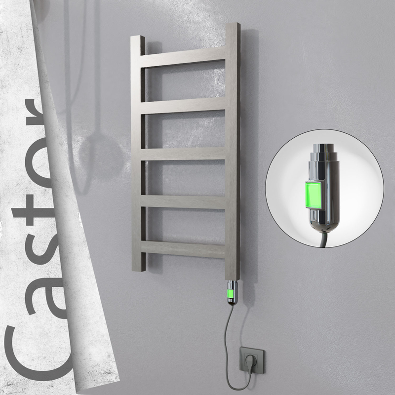 CASTOR Elektrikli Paslanmaz Çelik Havlupan 400x820 Satin Polisaj (On/Off Düğmeli) 200W