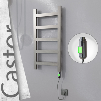 Radiva - Castor Elektrikli Paslanmaz Çelik Havlupan 400x820 Satin Polisaj (On/Off Düğmeli) 200W