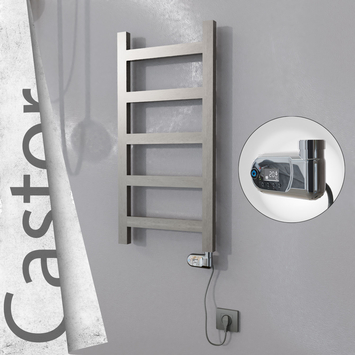 Radiva - Castor Elektrikli Paslanmaz Çelik Havlupan 400x820 Satin Polisaj (Thesis Termostat) 200W