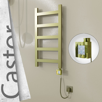 - CASTOR Elektrikli Paslanmaz Çelik Havlupan 400x820 Satine Altın (KTX4 Termostat) 200W Spiral Kablolu  - CASTOR Elektrikli Paslanmaz Çelik Havlupan 400x820 Satine Altın (KTX4 Termostat) 200W Spiral Kablolu