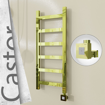 Radiva - Castor Elektrikli Paslanmaz Çelik Havlupan 400x980 Altın (KTX1 Termostat) 200W