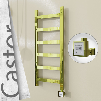 Radiva - Castor Elektrikli Paslanmaz Çelik Havlupan 400x980 Altın (KTX3 Termostat) 200W