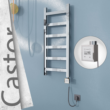 Radiva - Castor Elektrikli Paslanmaz Çelik Havlupan 400x980 Ayna Polisaj (KTX3 Termostat) 200W Spiral Kablolu