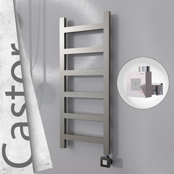 Radiva - Castor Elektrikli Paslanmaz Çelik Havlupan 400x980 Satin Polisaj (KTX1 Termostat) 200W