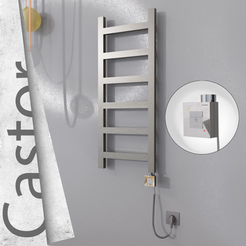 Radiva - Castor Elektrikli Paslanmaz Çelik Havlupan 400x980 Satin Polisaj (KTX1 Termostat) 200W Spiral Kablolu