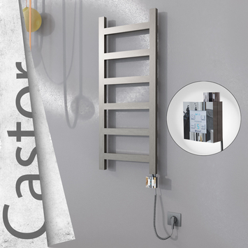 Radiva - Castor Elektrikli Paslanmaz Çelik Havlupan 400x980 Satin Polisaj (KTX4 Termostat) 200W Spiral Kablolu